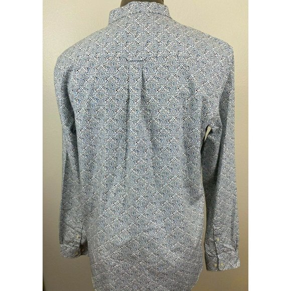 Knowledge Cotton Apparel Men's Shirt Blue Print - Picture 7 of 8